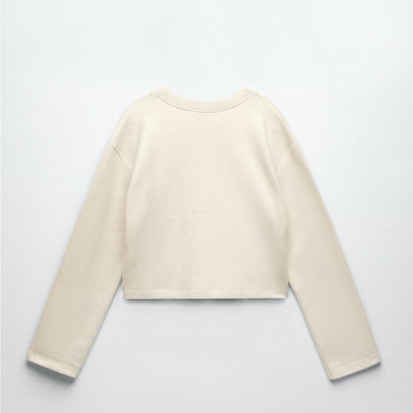 ZARA CREAM SOFT CARDIGAN - Picture 6 of 8